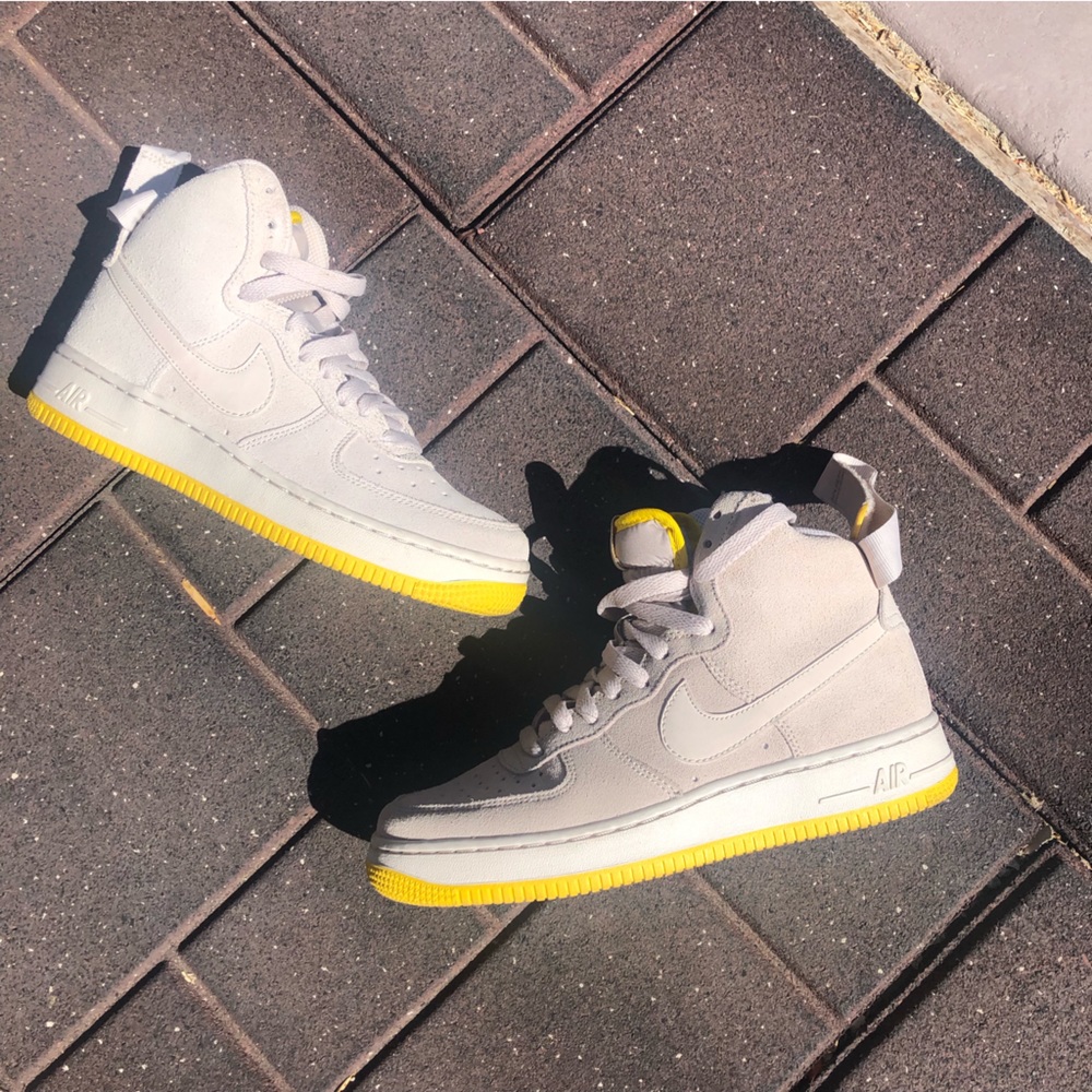 Beige and Yellow Air Force 1s